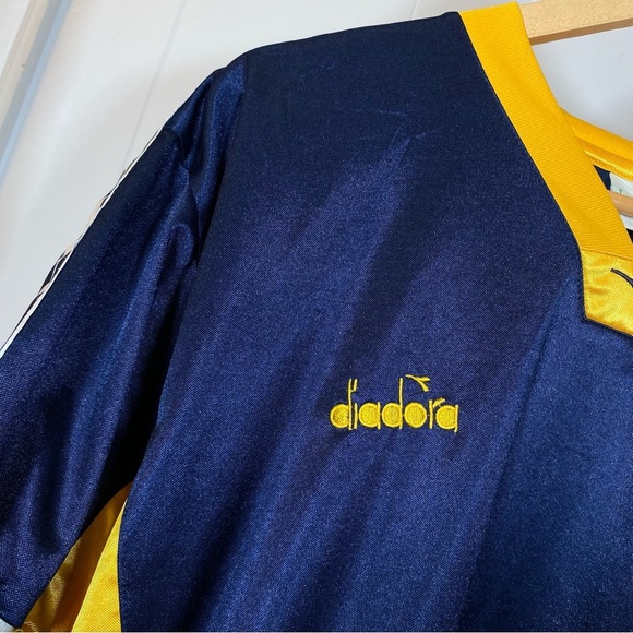 Vintage Diadora Lexington SC USA Yellow Blue 30 Jersey Retro Soccer Football - Picture 5 of 16